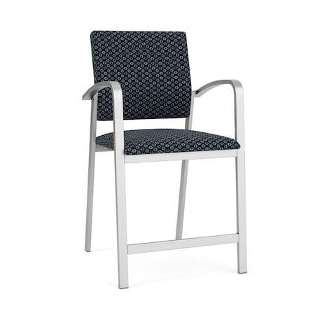 Lesro Newport Hip Chair Metal Frame, Silver, RS Night Sky Upholstery NP1161